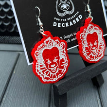 Load image into Gallery viewer, pennywise clown earrings