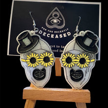 Load image into Gallery viewer, sunflower clown earrings