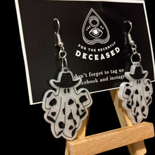 Load image into Gallery viewer, cowboy ghost earrings