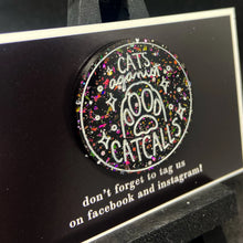 Load image into Gallery viewer, cats against catcalls pin badge