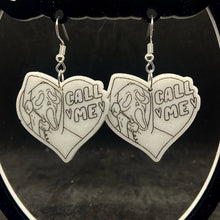 Load image into Gallery viewer, ghostface 'call me' earrings