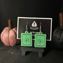 Load image into Gallery viewer, frog stamp earrings
