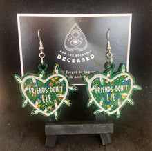 Load image into Gallery viewer, friends don't lie string light earrings
