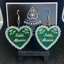 Load image into Gallery viewer, eddie munson heart earrings
