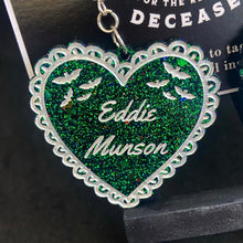 Load image into Gallery viewer, eddie munson heart earrings
