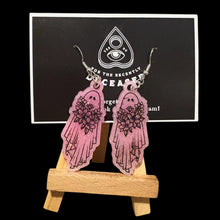 Load image into Gallery viewer, floral ghost bouquet earrings
