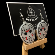 Load image into Gallery viewer, jason hockey mask earrings
