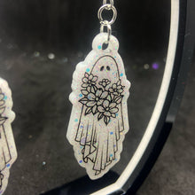 Load image into Gallery viewer, floral ghost bouquet earrings
