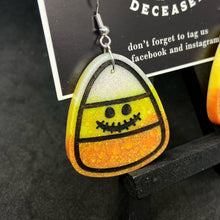 Load image into Gallery viewer, happy candycorn earrings
