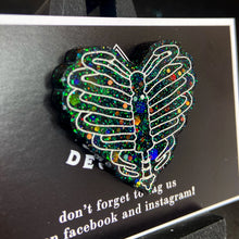 Load image into Gallery viewer, heart ribcage pin badge
