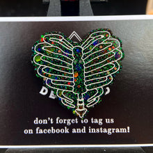 Load image into Gallery viewer, heart ribcage pin badge
