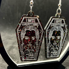Load image into Gallery viewer, ‘I hate everything’ Wednesday earrings
