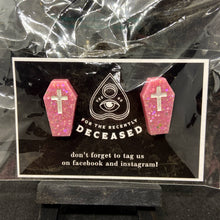 Load image into Gallery viewer, coffin cross stud earrings
