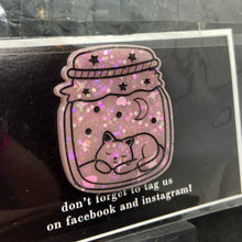 Load image into Gallery viewer, cat mason jar badge
